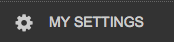 How to use ‘My Settings’