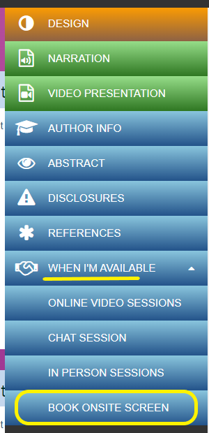 How to book an onsite screen