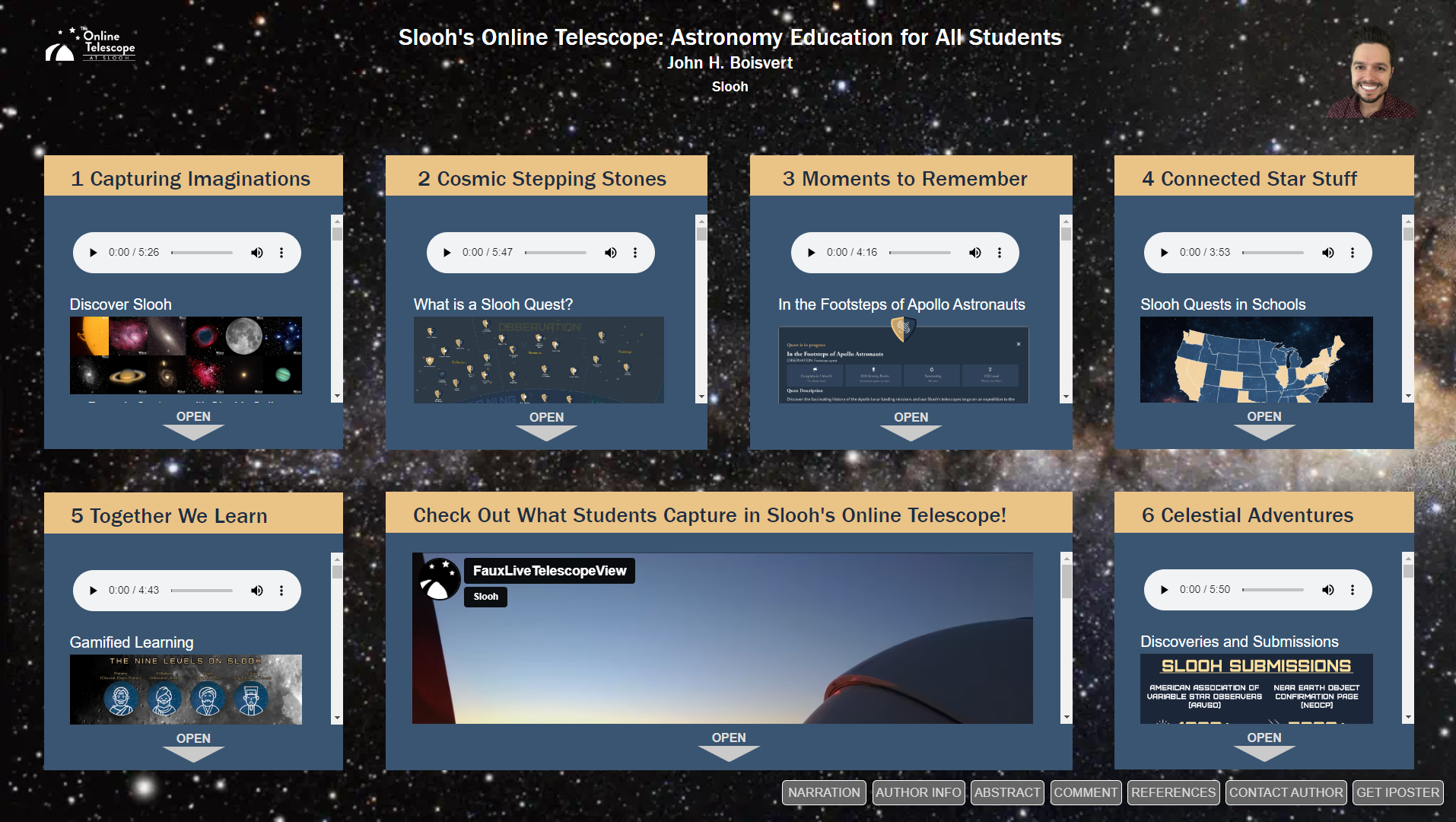 Slooh's online telescope iPoster