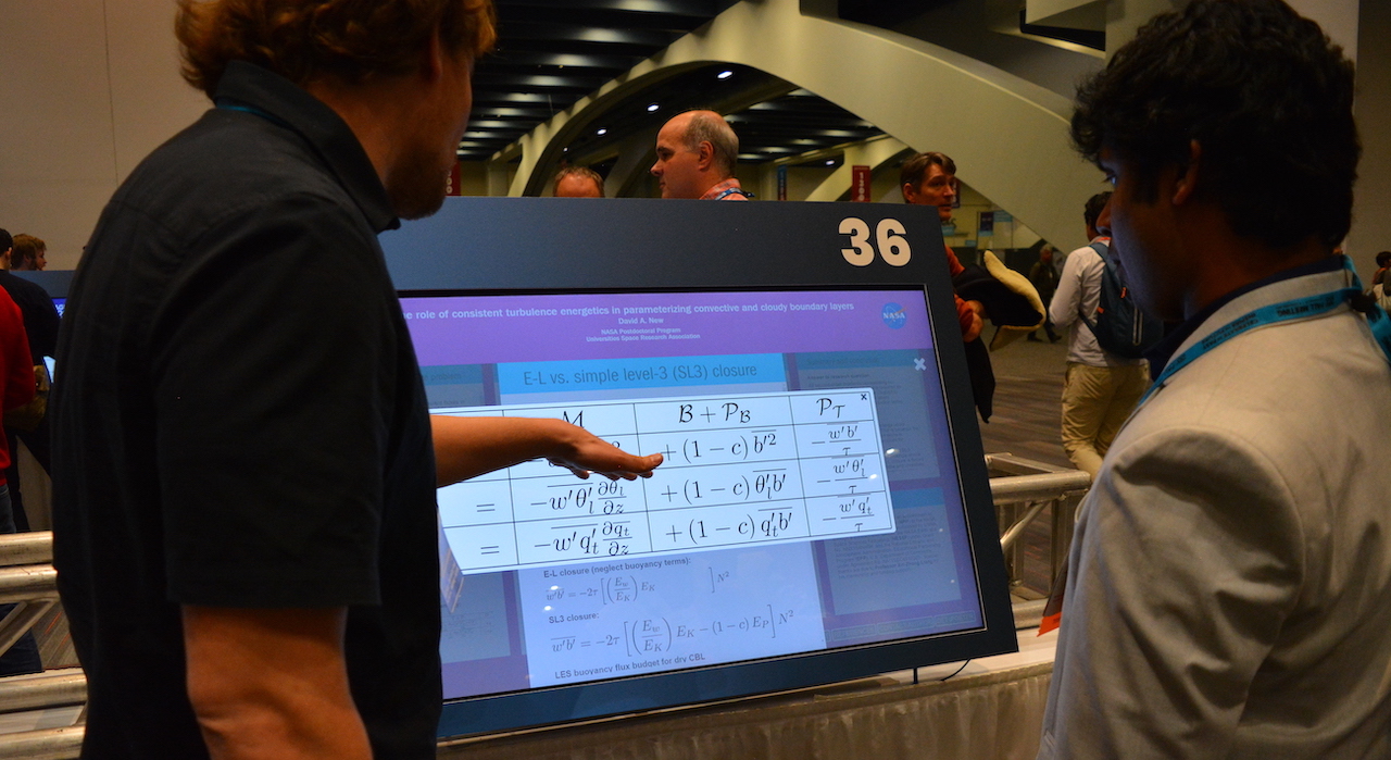 iPosterSessions at AGU 2019 - touch screen presentation