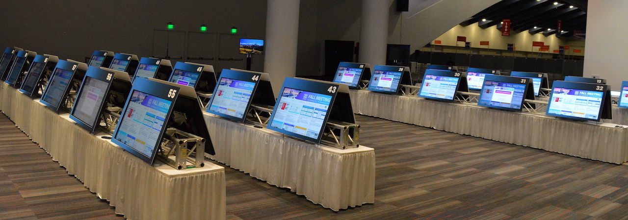 iPosterSessions at AGU 2019 - HD touch screen setup