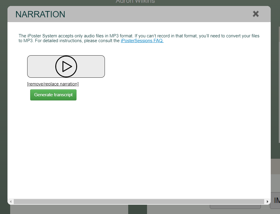 Generate-transcript-button - iPoster Sessions
